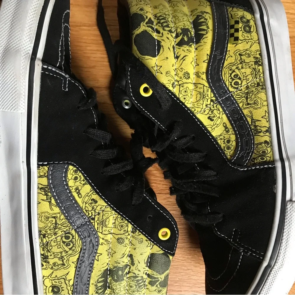 Vans X Gigliotti Spongebob Black & Yellow High-Top Skate Sneakers 11